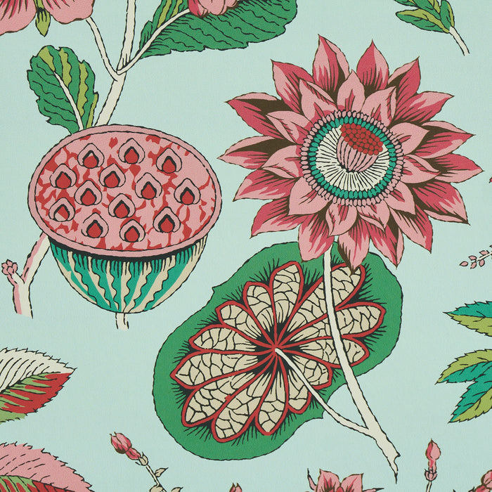 Schumacher Roca Redonda Mineral & Pink Wallpaper Sample 5011621