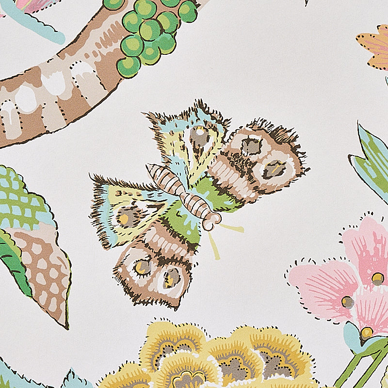 Schumacher Cranley Garden Pink Wallpaper Sample 5011721