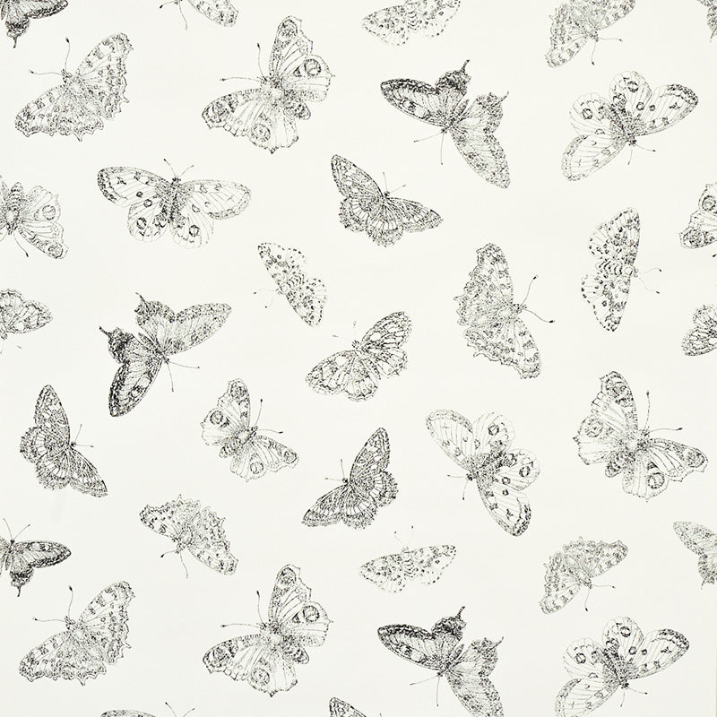 Schumacher Burnell Butterfly Ivory Wallpaper 5011740