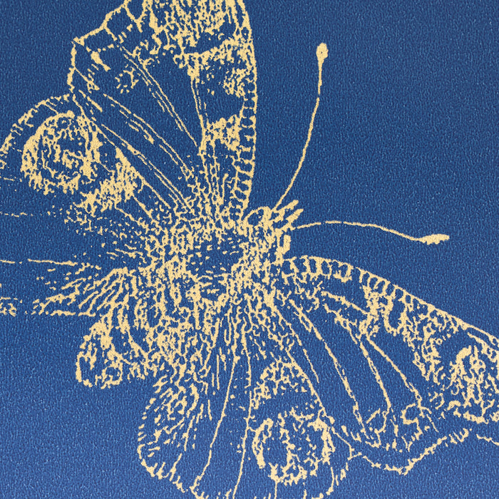 Schumacher Burnell Butterfly Blue Wallpaper Sample 5011741