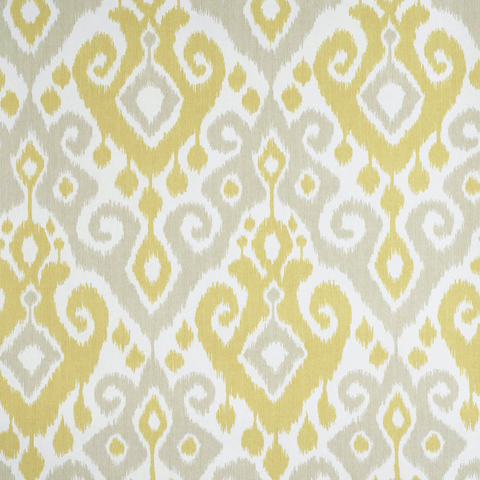 Schumacher Dedra Damask Yellow & Stone Wallpaper Sample 5011761