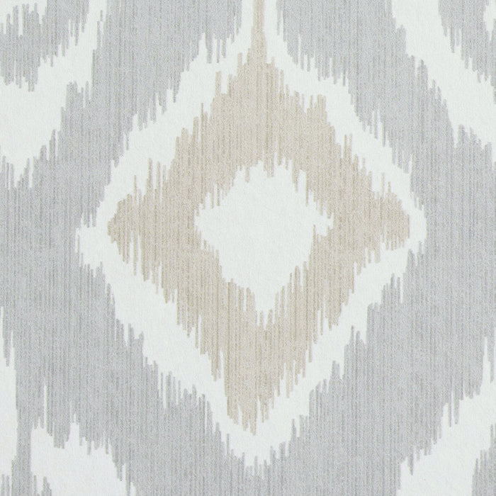 Schumacher Dedra Damask Sand & Grey Wallpaper Sample 5011762