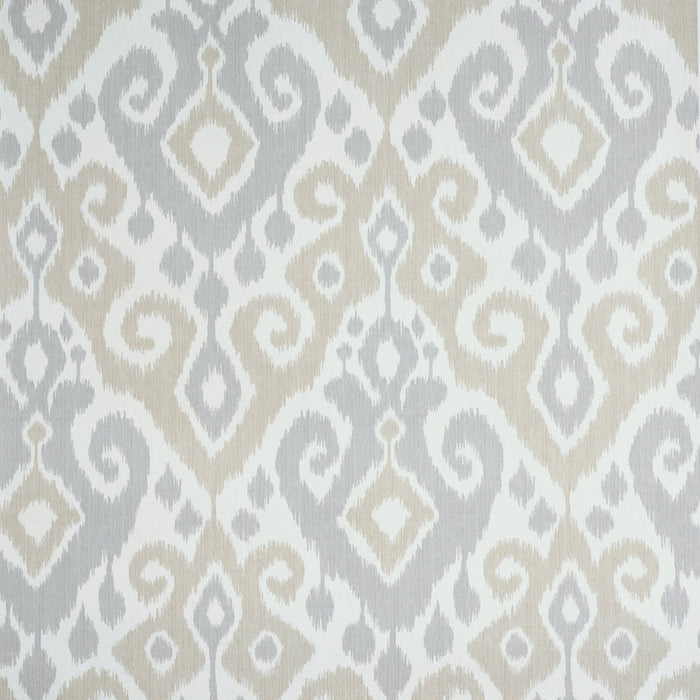 Schumacher Dedra Damask Sand & Grey Wallpaper Sample 5011762