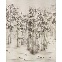Schumacher Kanji Sisal Panel Set Ink Wallpaper 5011780
