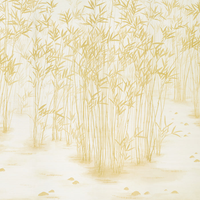 Schumacher Kanji Sisal Panel Set Ochre Wallpaper Sample 5011781