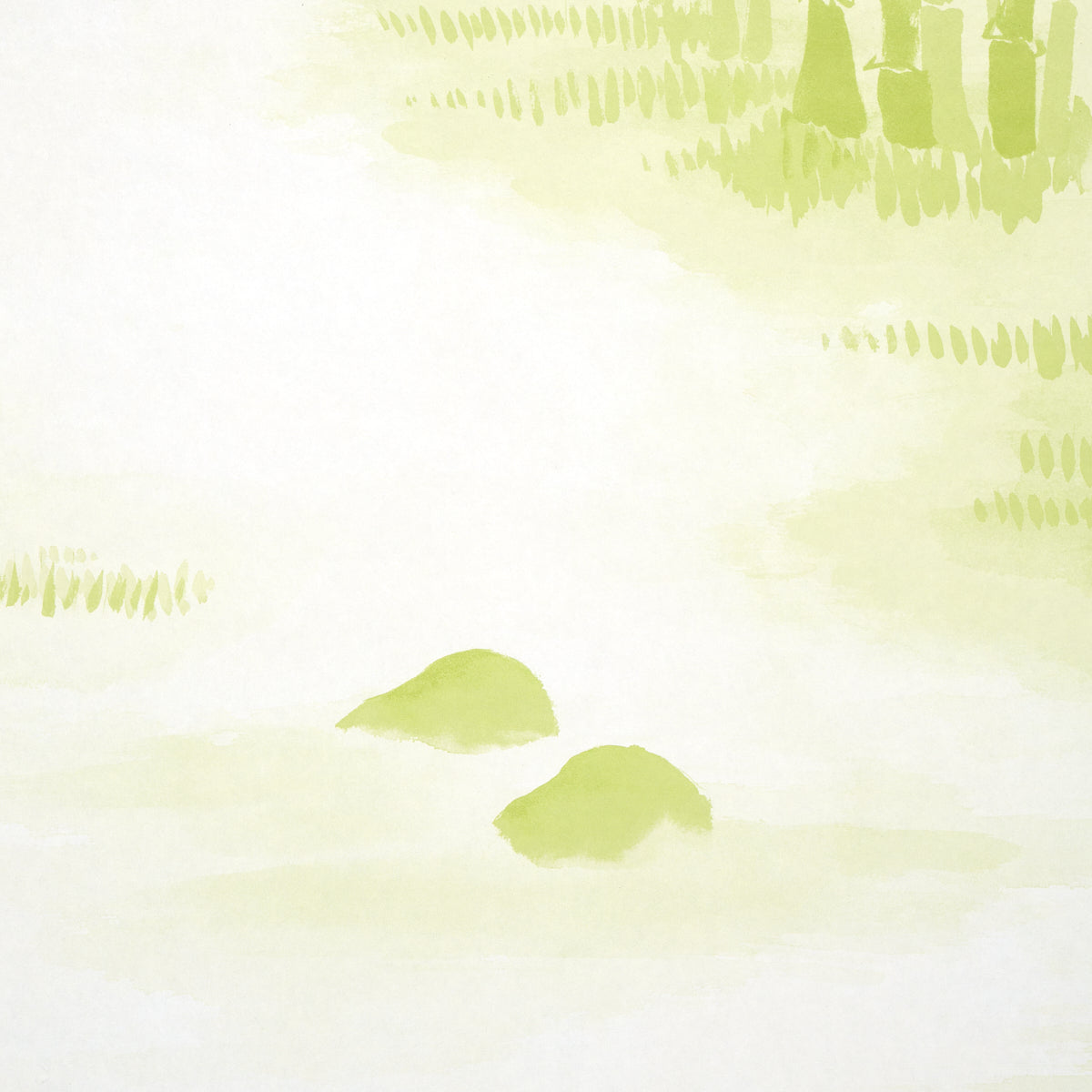 Schumacher Kanji Panel Set Green Wallpaper Sample 5011790