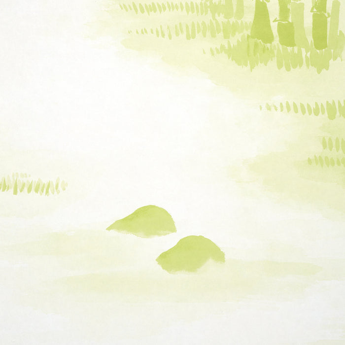 Schumacher Kanji Panel Set Green Wallpaper Sample 5011790