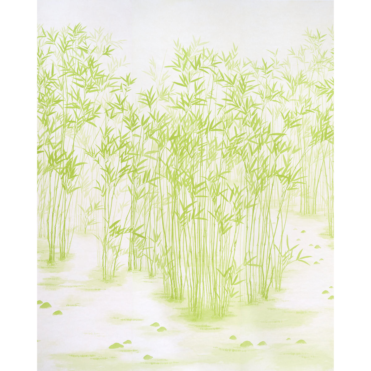 Schumacher Kanji Panel Set Green Wallpaper Sample 5011790