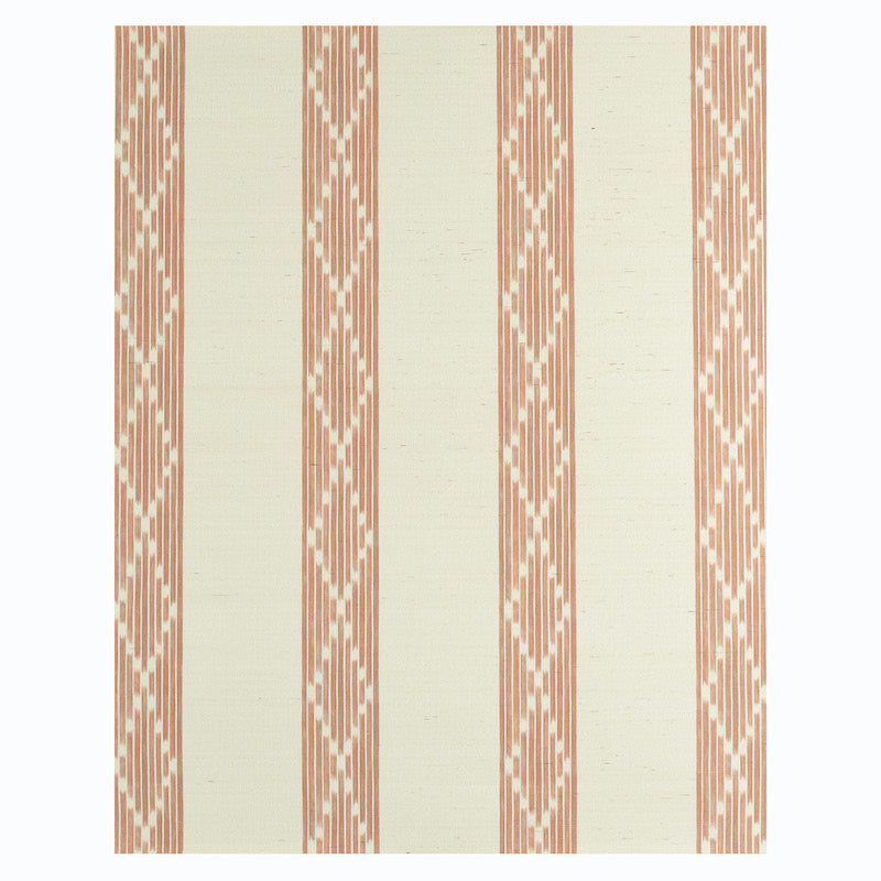 Schumacher Sequoia Stripe Sisal Russet Wallpaper Sample 5011810