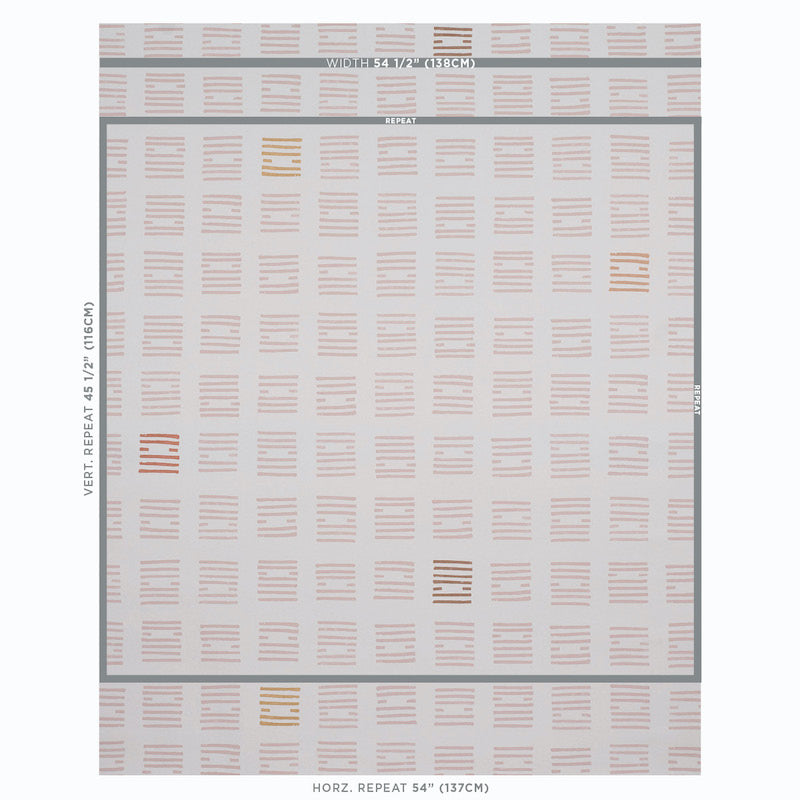 Schumacher Tiasquam Blush Wallpaper Sample 5011821