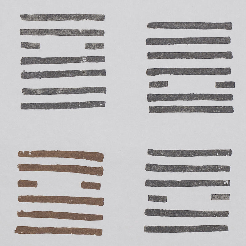 Schumacher Tiasquam Charcoal Wallpaper Sample 5011822