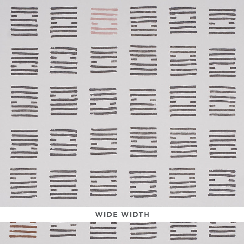 Schumacher Tiasquam Charcoal Wallpaper Sample 5011822