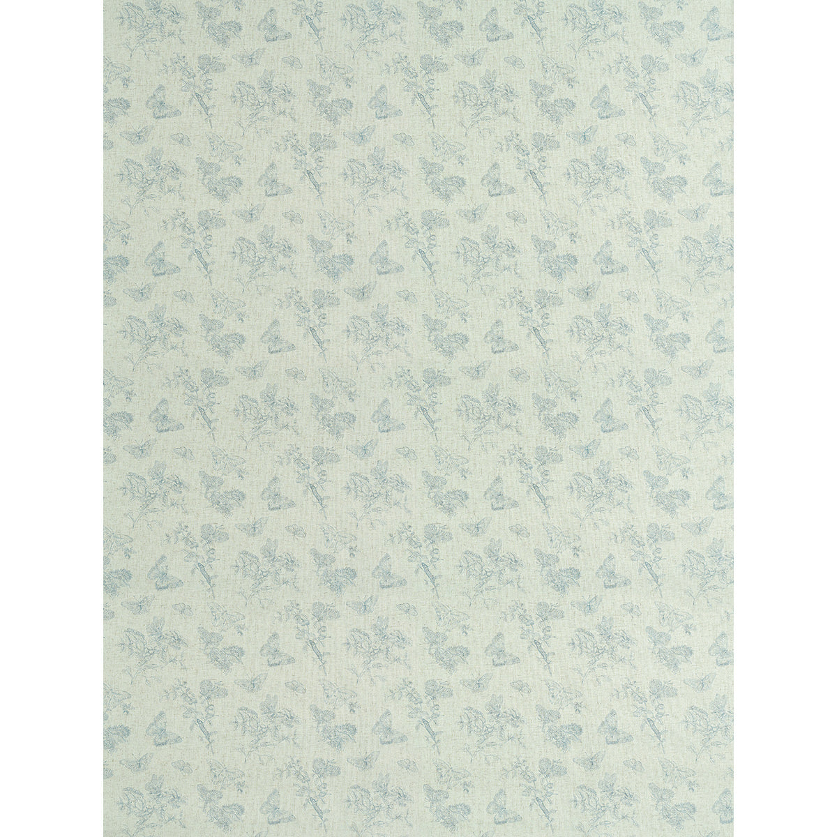 Schumacher Baudin Butterfly Linen Blue Wallpaper Sample 5011831