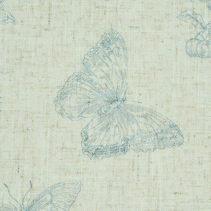 Schumacher Baudin Butterfly Linen Blue Wallpaper Sample 5011831