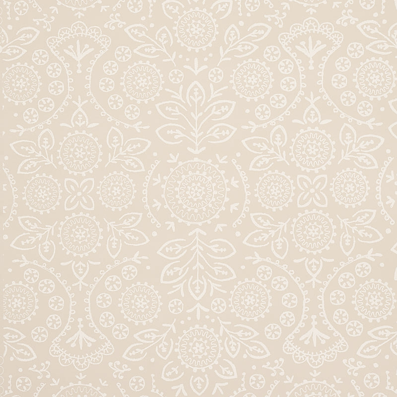 Schumacher Tiana Natural Wallpaper Sample 5011841