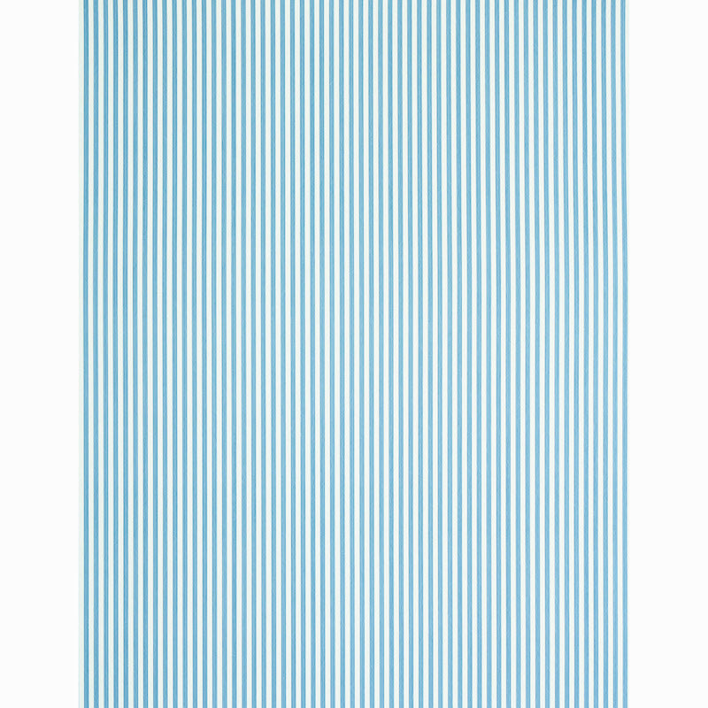 Schumacher Edwin Stripe Narrow Ocean Wallpaper 5011864