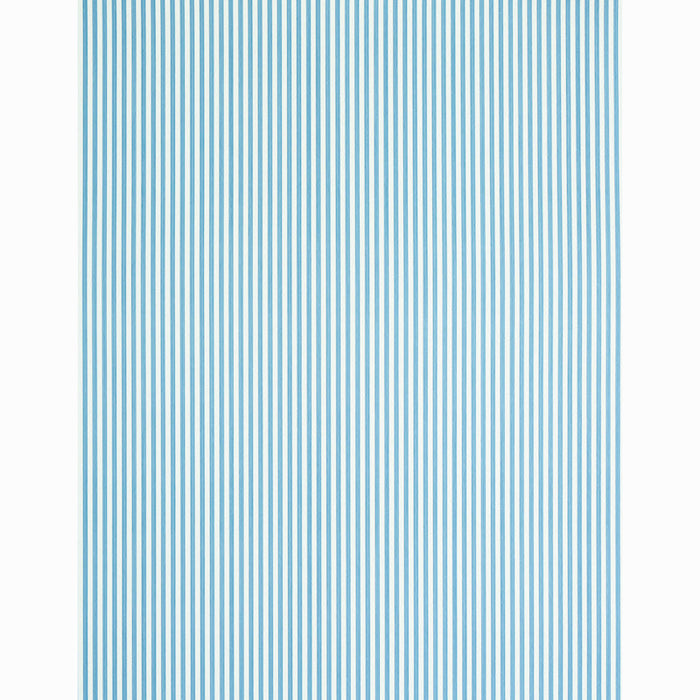 Schumacher Edwin Stripe Narrow Ocean Wallpaper 5011864