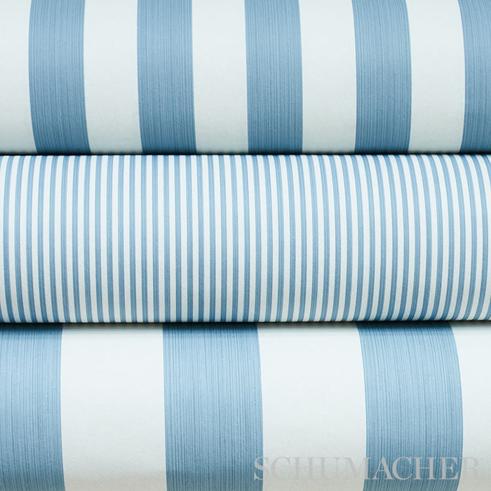 Schumacher Edwin Stripe Narrow Slate Wallpaper 5011865