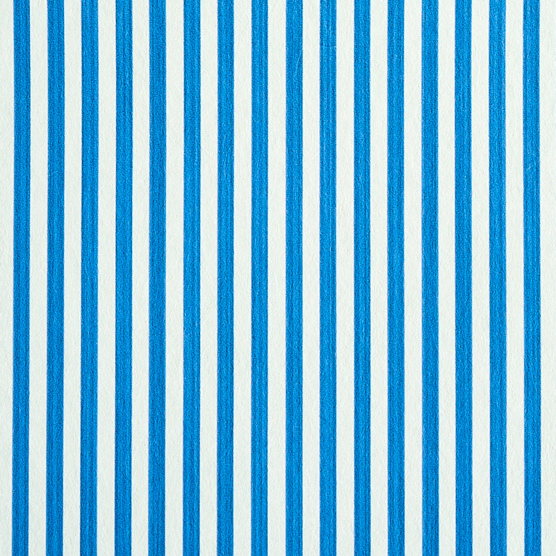 Schumacher Edwin Stripe Narrow Cobalt Wallpaper 5011866