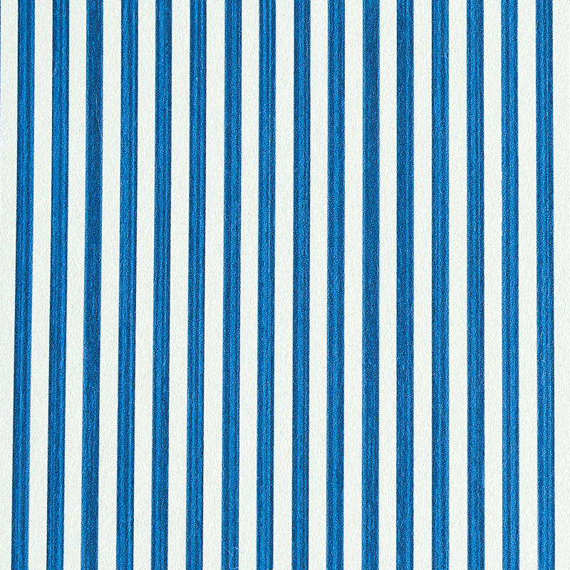 Schumacher Edwin Stripe Narrow Navy Wallpaper 5011867