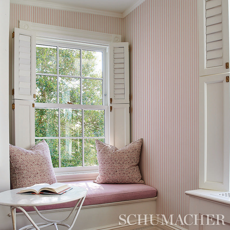 Schumacher Edwin Stripe Narrow Linen 5011878 Wallpaper | 40