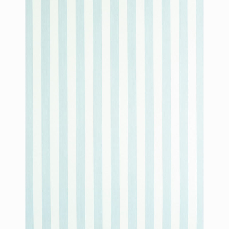 Schumacher Edwin Stripe Medium Sky Wallpaper 5011880