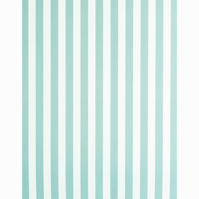 Schumacher Edwin Stripe Medium Seaglass Wallpaper 5011883