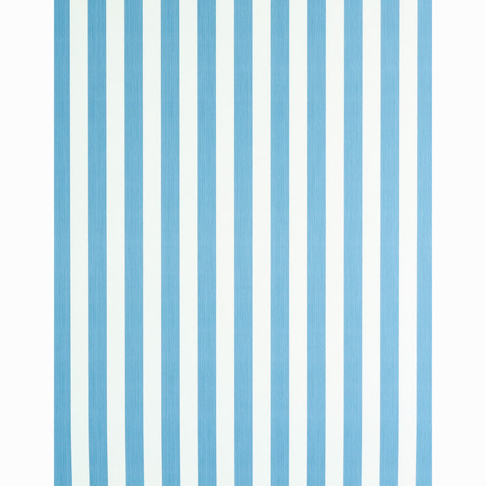Schumacher Edwin Stripe Medium Ocean Wallpaper 5011884