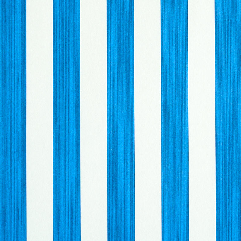 Schumacher Edwin Stripe Medium Cobalt Wallpaper 5011886
