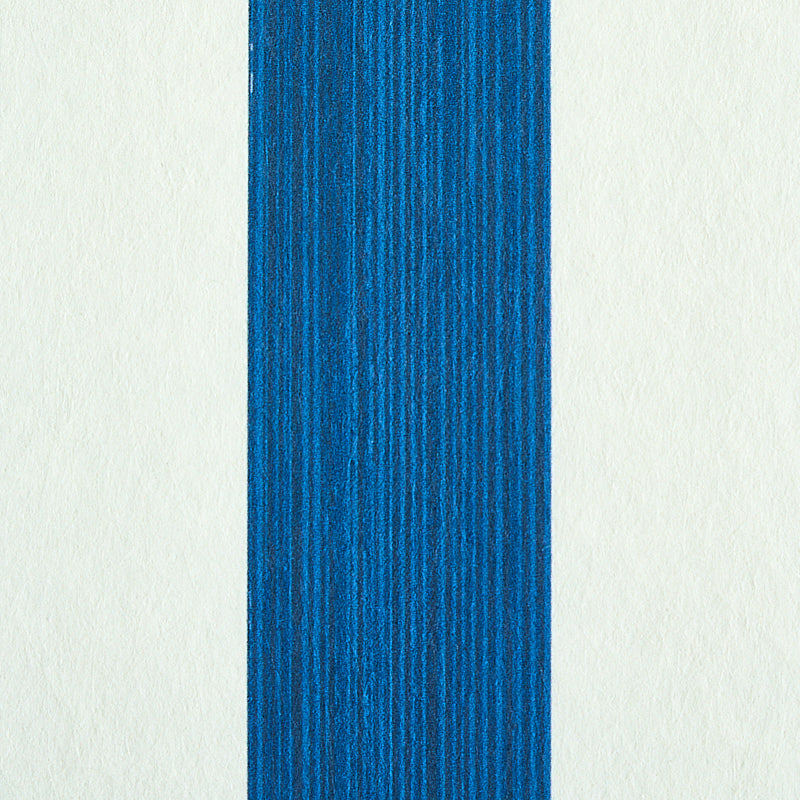 Schumacher Edwin Stripe Medium Navy Wallpaper 5011887