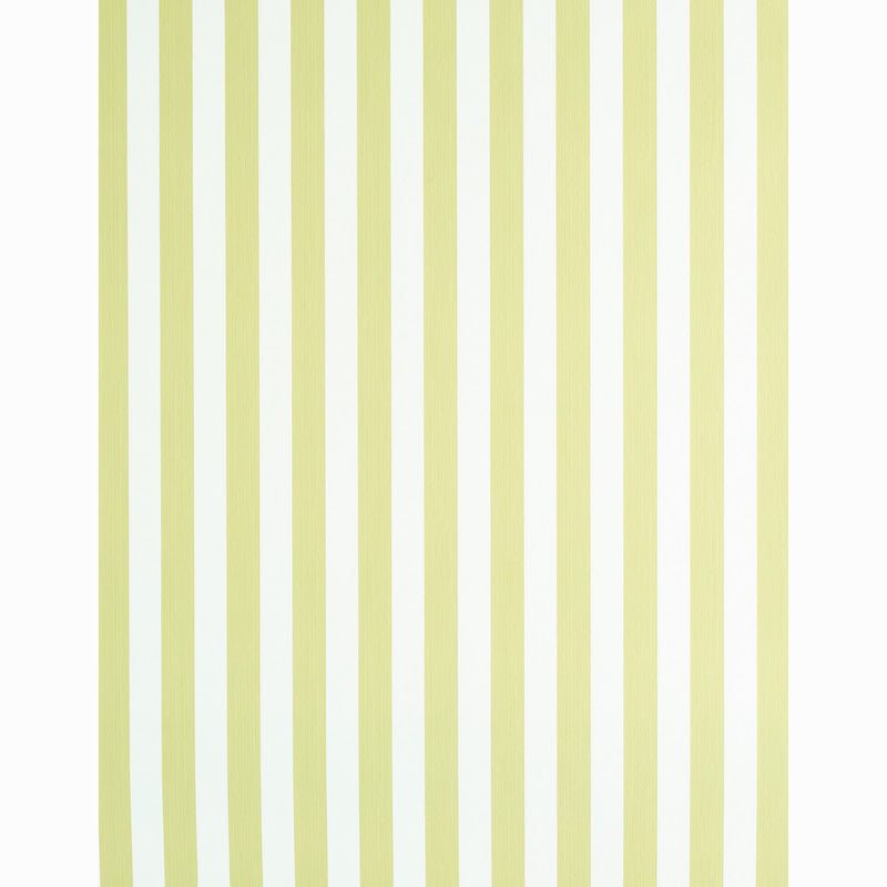 Schumacher Edwin Stripe Medium Citron Wallpaper Sample 5011888