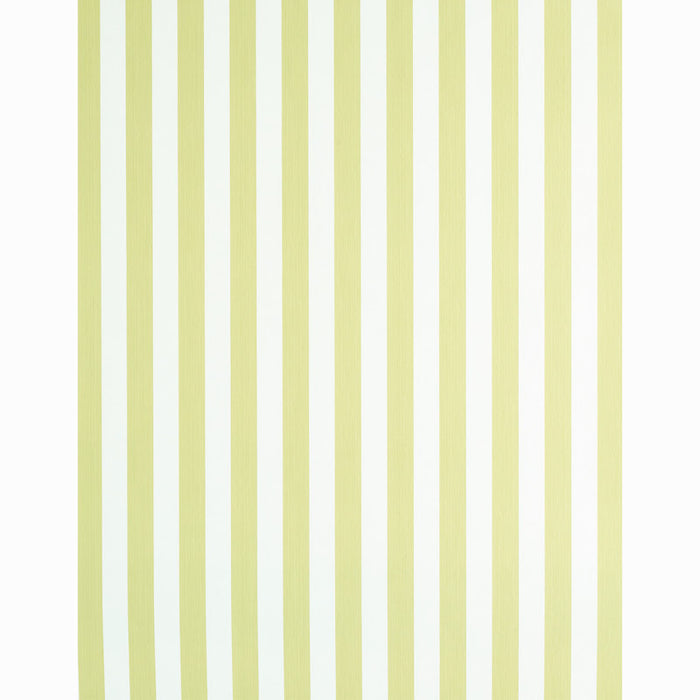 Schumacher Edwin Stripe Medium Citron Wallpaper Sample 5011888
