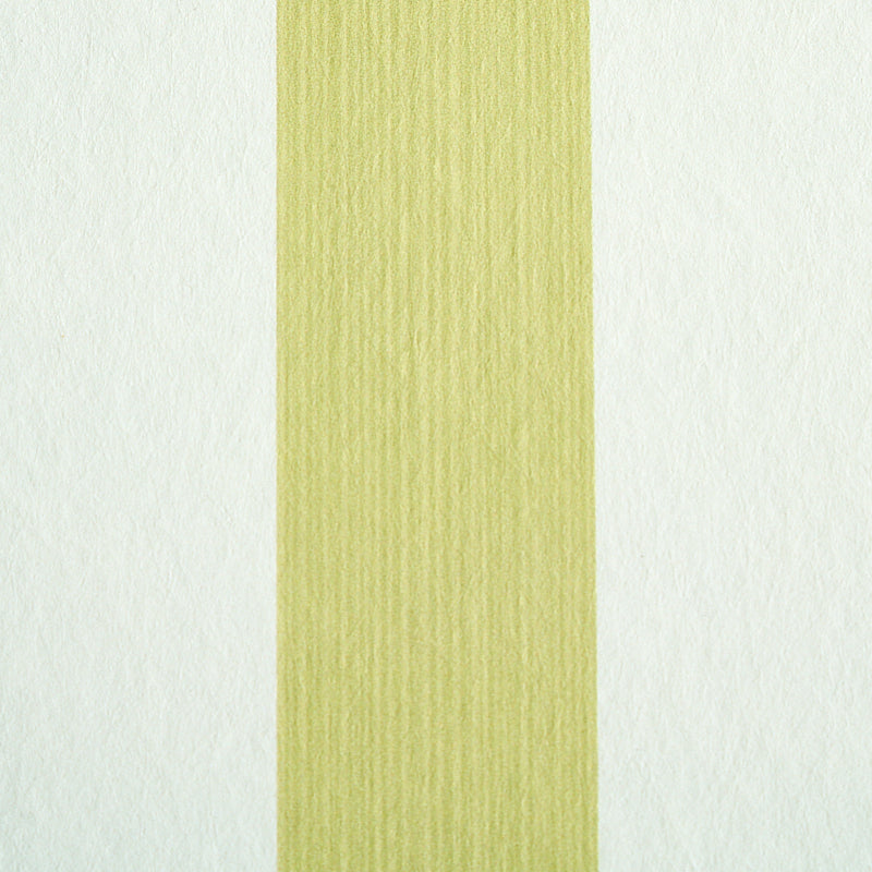 Schumacher Edwin Stripe Medium Citron Wallpaper Sample 5011888