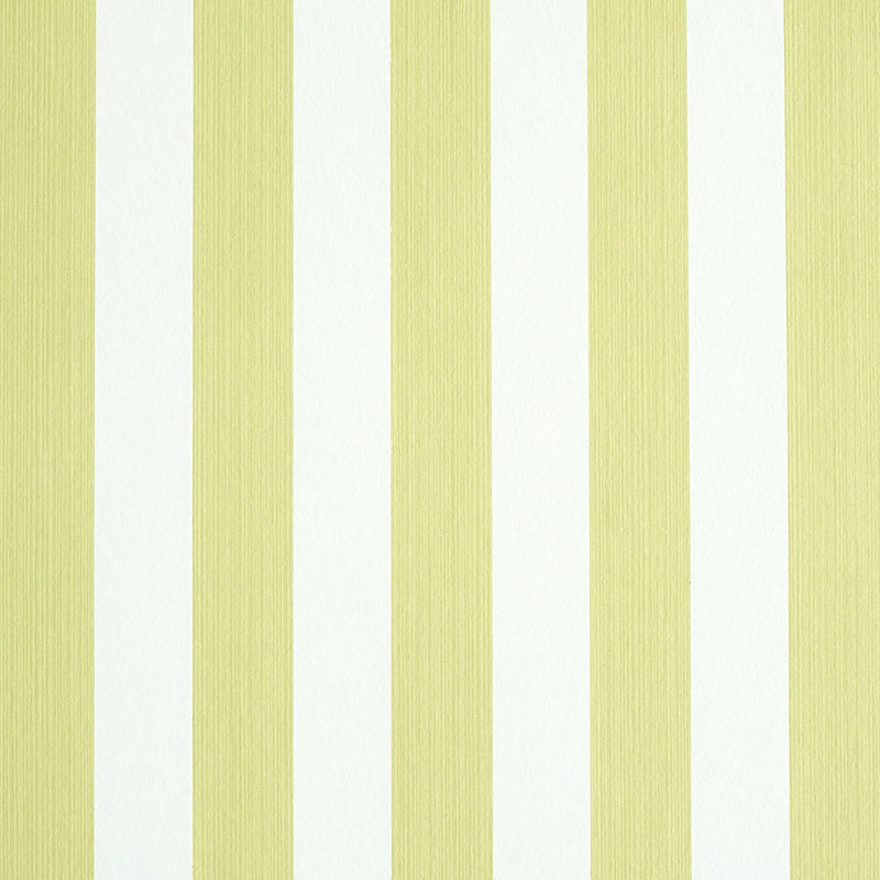 Schumacher Edwin Stripe Medium Citron Wallpaper Sample 5011888
