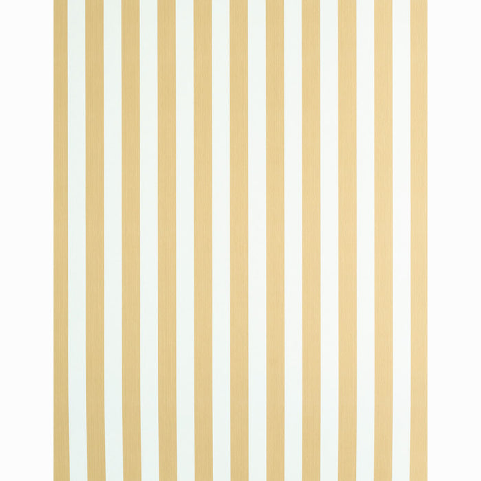 Schumacher Edwin Stripe Medium Wheat Wallpaper Sample 5011892