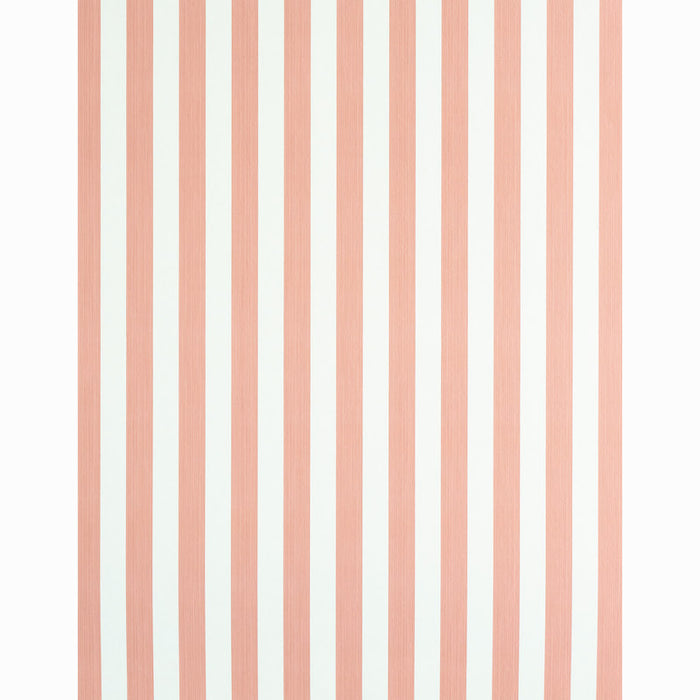 Schumacher Edwin Stripe Medium Pink Wallpaper 5011895