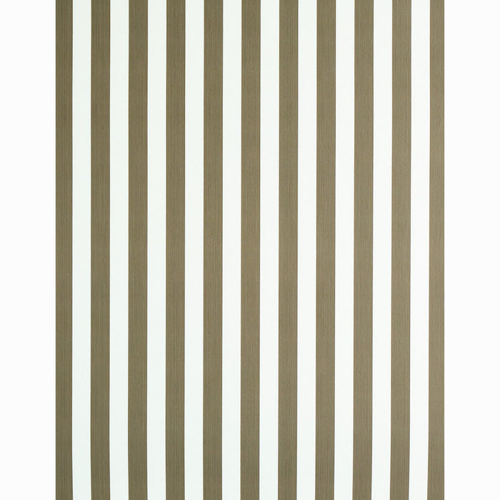 Schumacher Edwin Stripe Medium Mushroom Wallpaper Sample 5011899