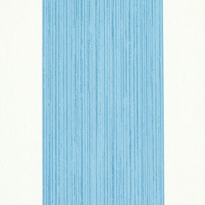 Schumacher Edwin Stripe Wide Ocean Wallpaper Sample 5011904