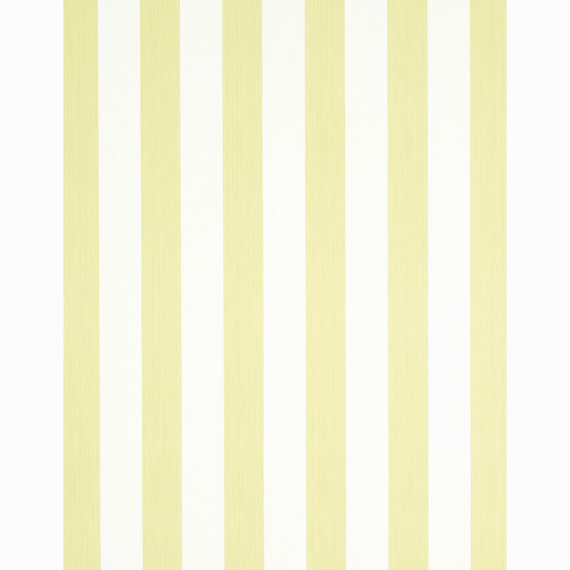 Schumacher Edwin Stripe Wide Citron Wallpaper Sample 5011908