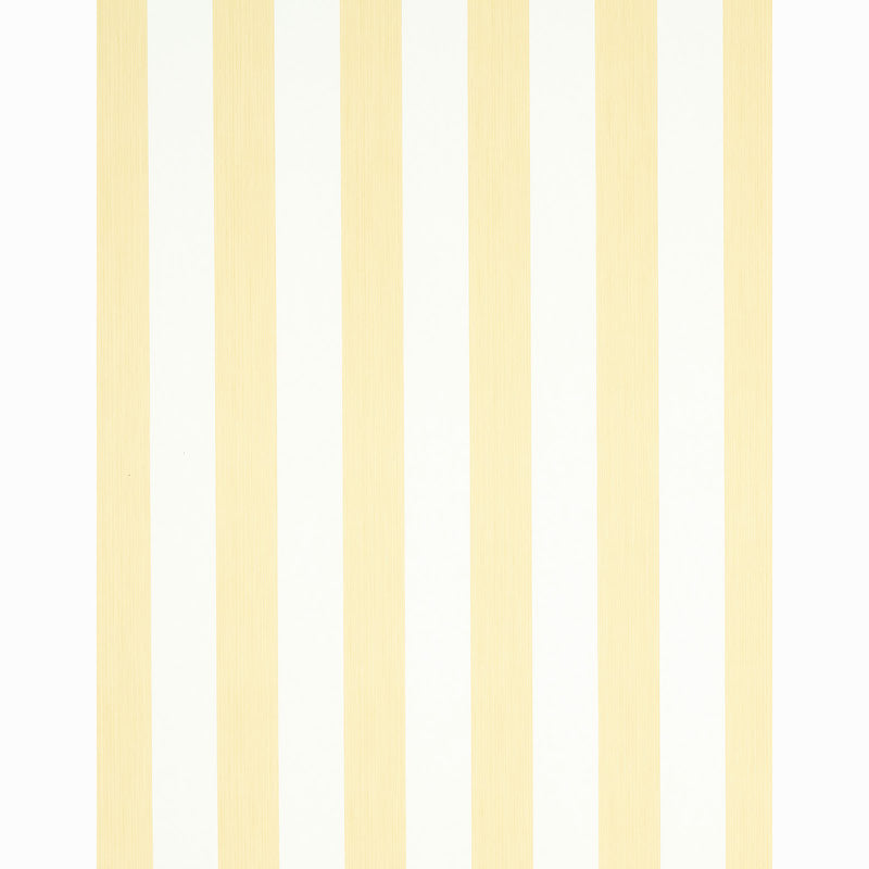 Schumacher Edwin Stripe Wide Buttercup Wallpaper Sample 5011910