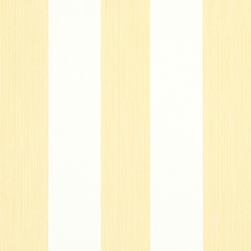 Schumacher Edwin Stripe Wide Buttercup Wallpaper Sample 5011910