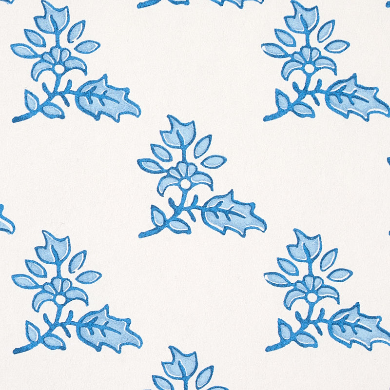 Schumacher Torbay Blue Wallpaper Sample 5011921