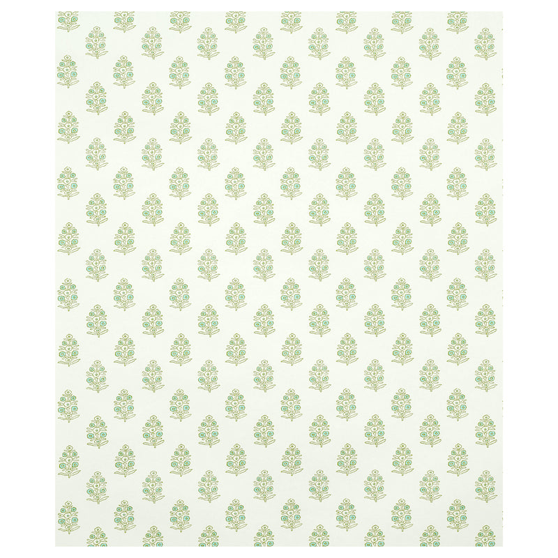 Schumacher Aditi Green Wallpaper Sample 5011931