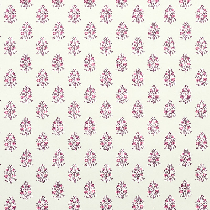 Schumacher Aditi Pink Wallpaper Sample 5011932