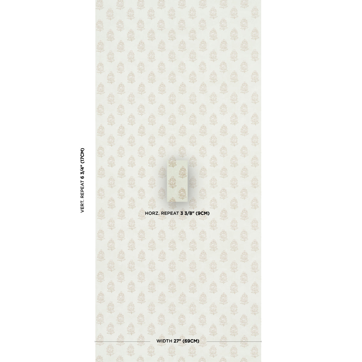 Schumacher Aditi Sage Wallpaper Sample 5011934