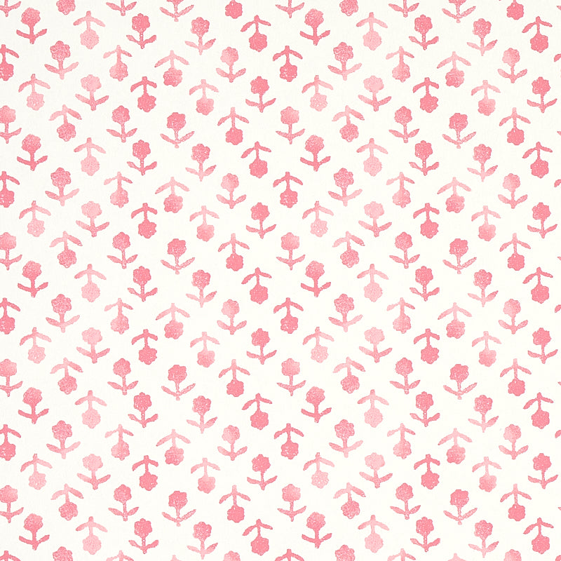 Schumacher Beatriz Pink Wallpaper Sample 5011940