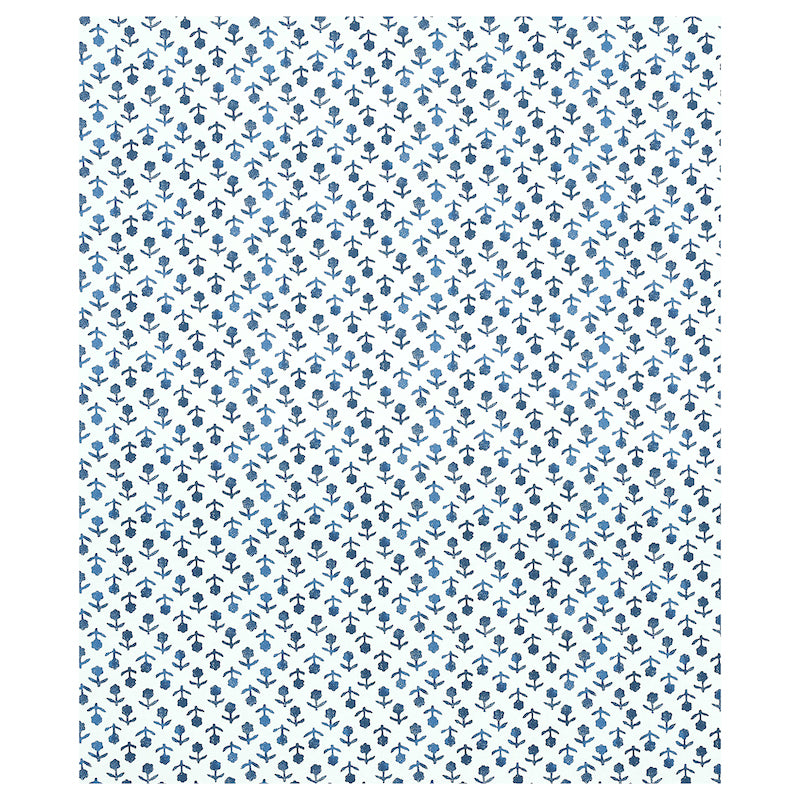 Schumacher Beatriz Indigo Wallpaper Sample 5011941