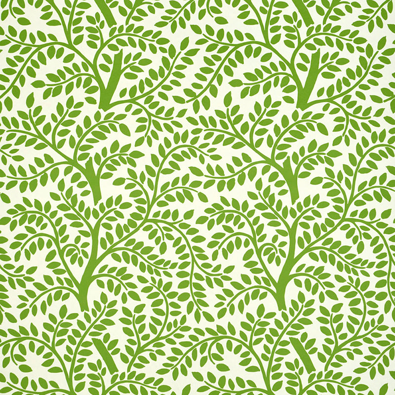 Schumacher Temple Garden II Green Wallpaper Sample 5011960