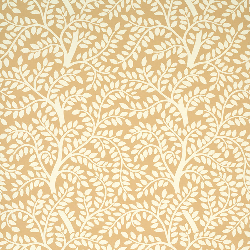 Schumacher Temple Garden II Sand Wallpaper Sample 5011961