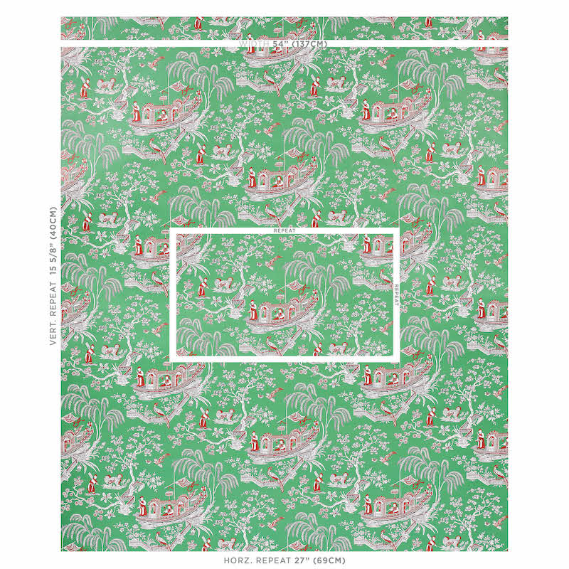 Schumacher Matsudana Jade Wallpaper Sample 5011990